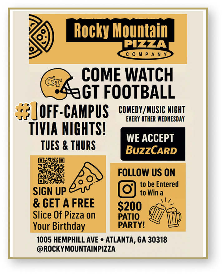 Rocky Mountain Pizza Flyer
